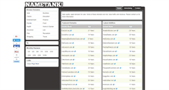 Desktop Screenshot of nametank.com