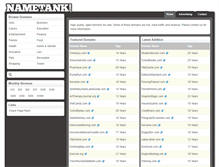 Tablet Screenshot of nametank.com
